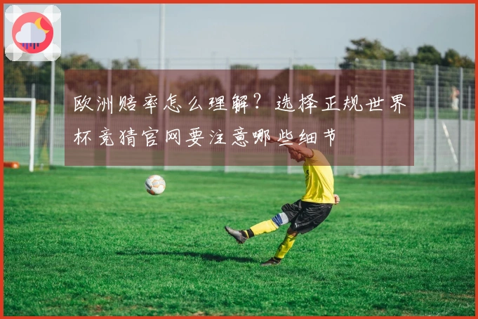 欧洲赔率怎么理解？选择正规世界杯竞猜官网要注意哪些细节